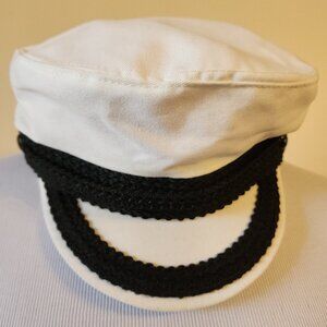 Vintage Greek Fisherman Yacht Boat Captain Hat Navy Cap Ship Sailor RN 30382
